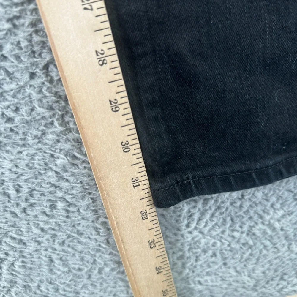 Levi's 511 Jeans Mens 32x32 Black Cotton Denim Straight Leg Distressed Stretch